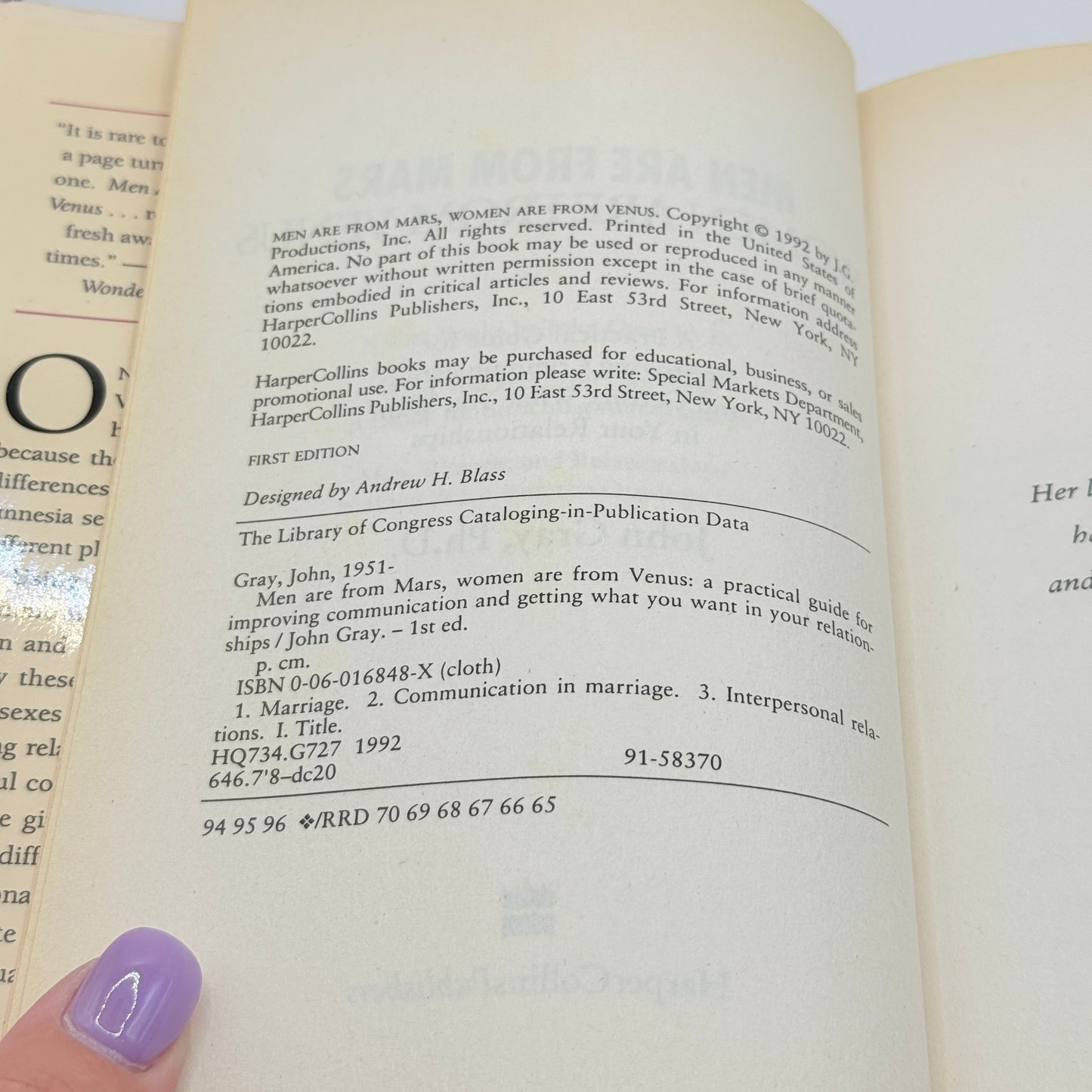 Men Are from Mars, Women Are from Venus (FIRST EDITION)