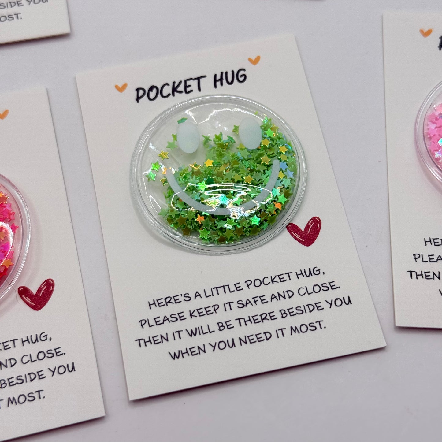 A little pocket hug token - gift giving original photo - what’s new stationery