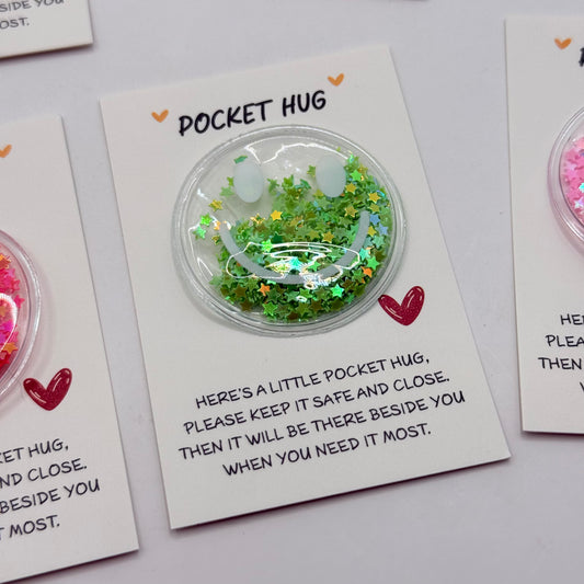 A little pocket hug token - gift giving original photo - what’s new stationery