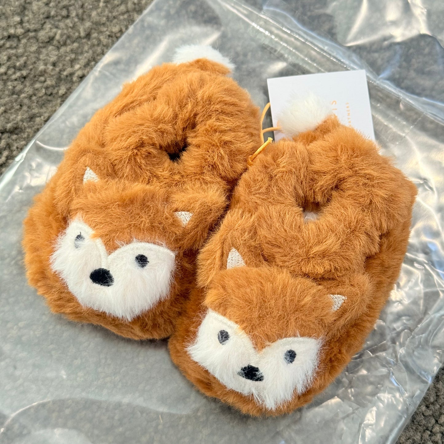 John lewis baby fluffy fox slippers – orange 0–3 months - baby & toddler boots shoes children’s apparel