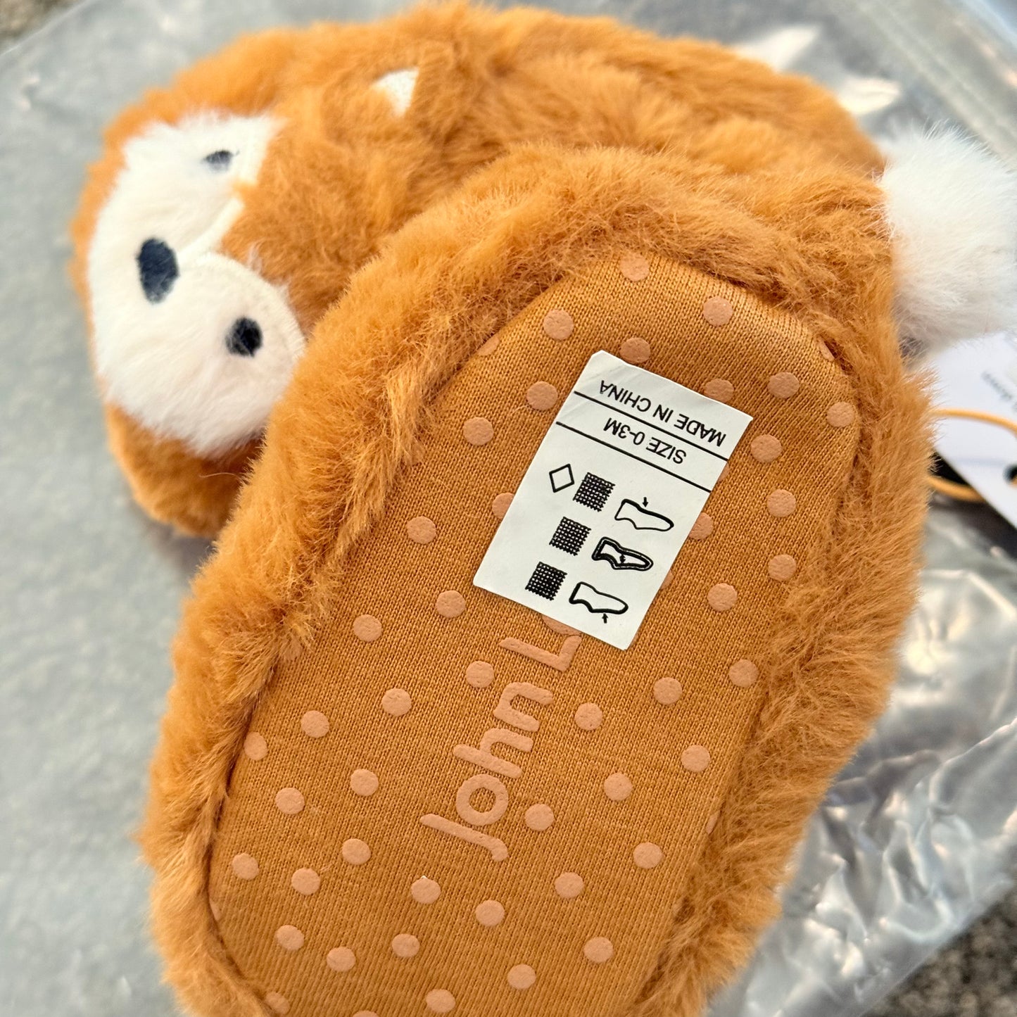 John lewis baby fluffy fox slippers – orange 0–3 months - baby & toddler boots shoes children’s apparel