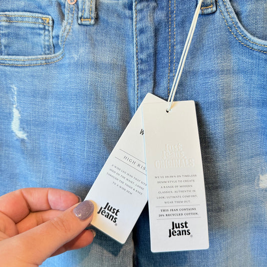 Just Jeans Originals Wide Leg High Rise Jeans Blue - Size 8