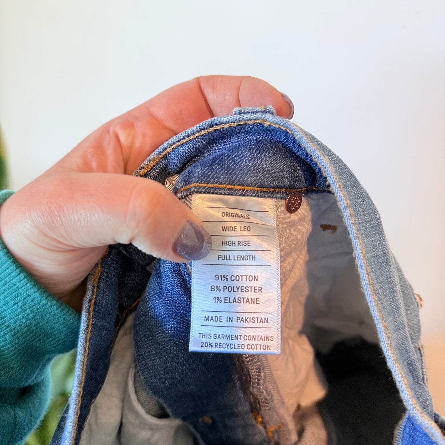 Just Jeans Originals Wide Leg High Rise Jeans Blue - Size 8