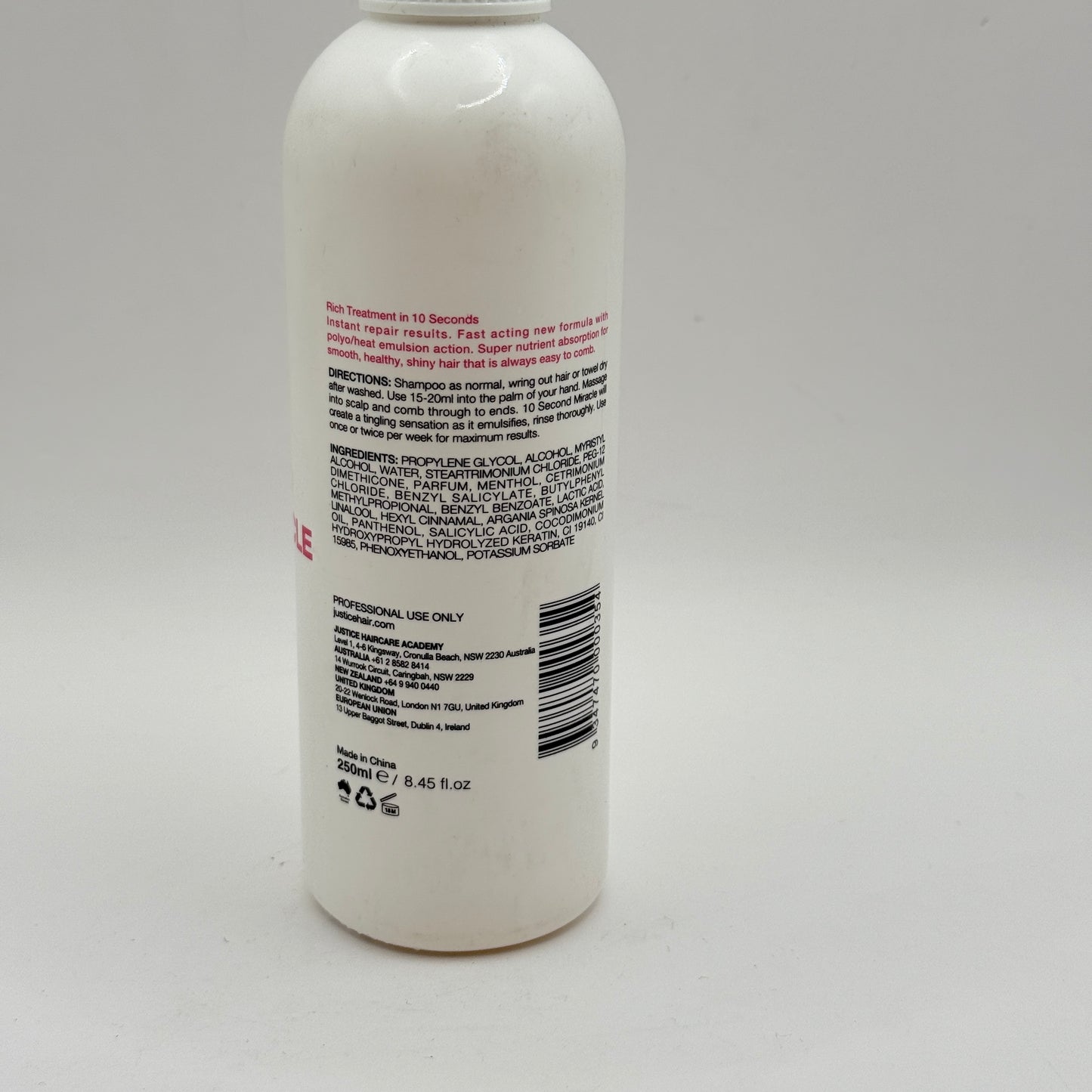 Justice 10 Second Hair Miracle - 250ml