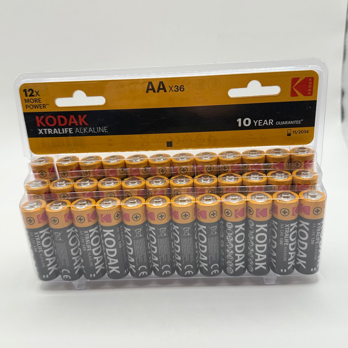 Kodak xtralife alkaline batteries - aa x 36 - general purpose batteries original photo - what’s new stationery