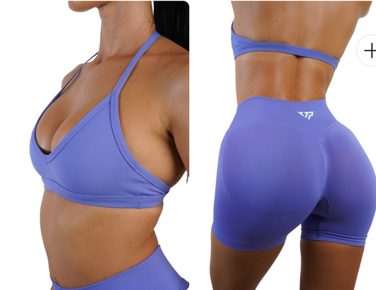 Keep that pump define crop - xs - indigo - sports bras top women’s apparel