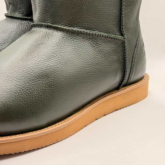 Keuzi Leather Sheepskin Boots Forest Green US M8 W9