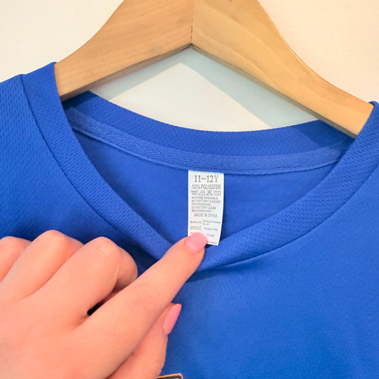 Kid's Blue Minecraft Chicken Jockey Graphic T-Shirt - Size 9-10y