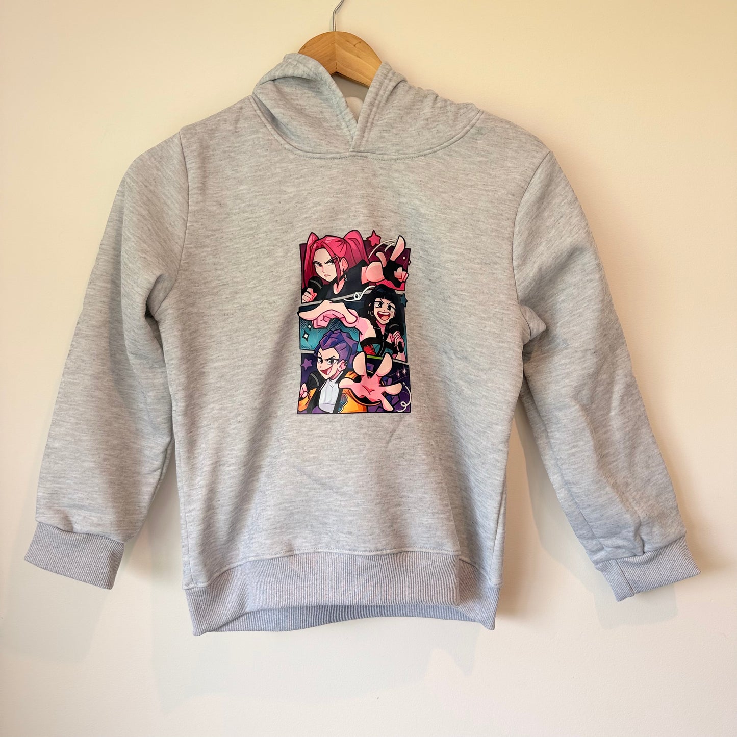 Kids' K-Pop Demon Hunters Huntrix Hoodie - Grey