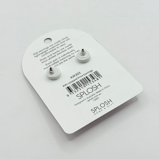 Splosh Kiki Leopard Print Earrings