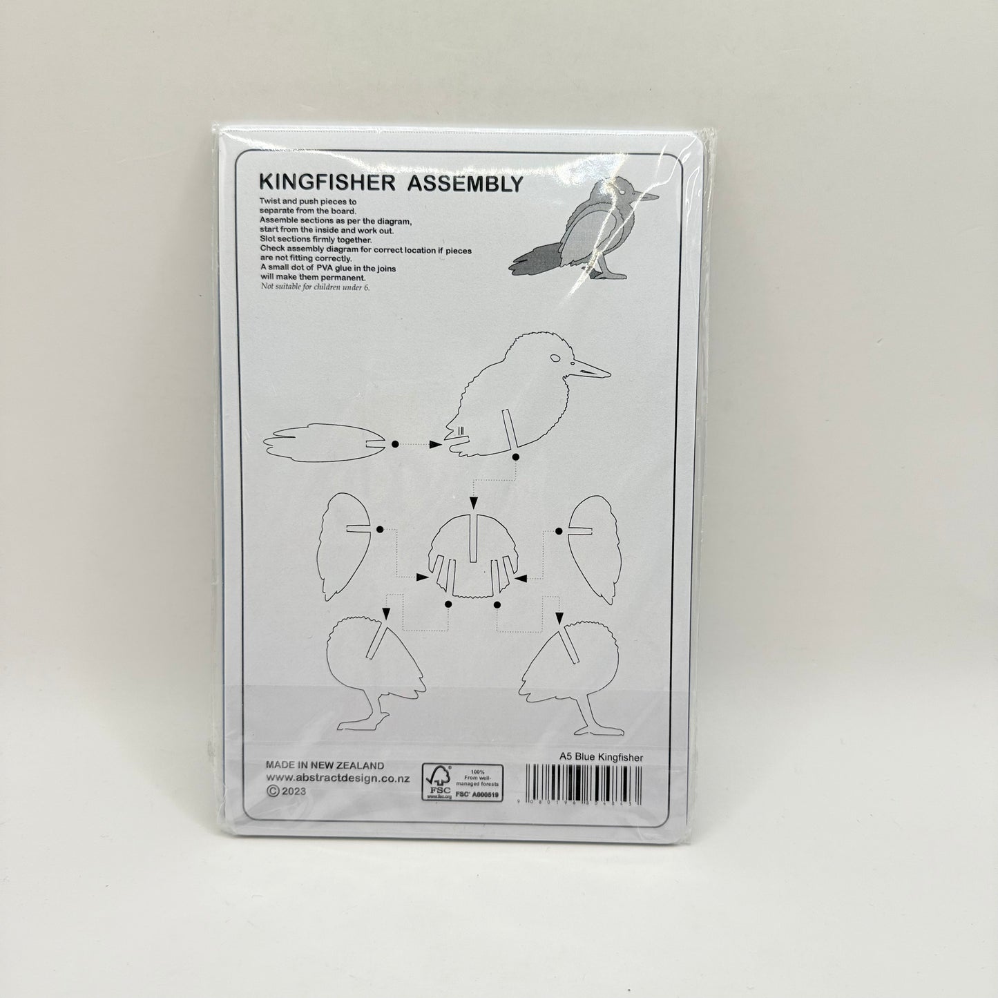 Abstract Designs Kōtare (Kingfisher) Bird Assembly Kit