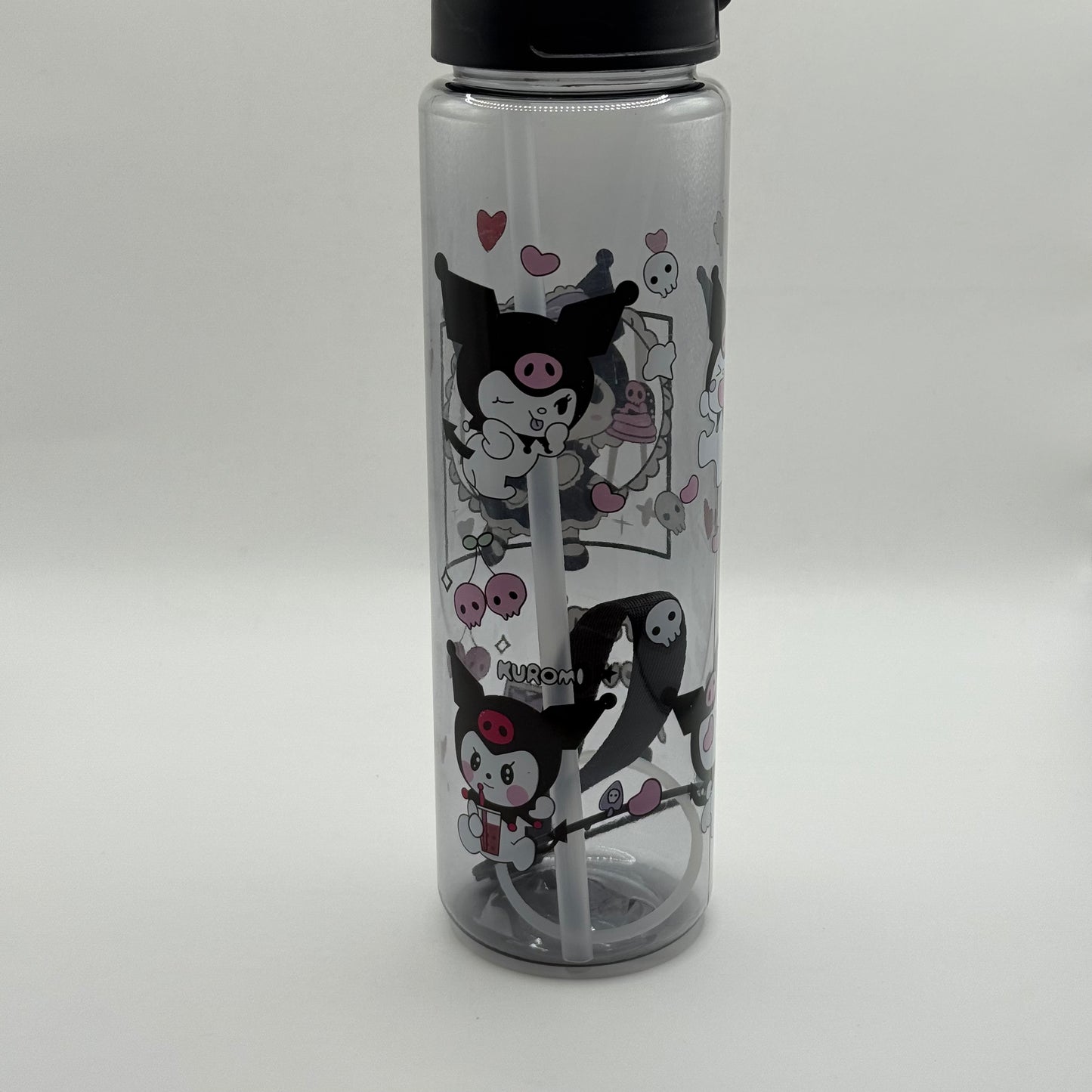 Kuromi Water Bottle with Strap & Straw 1.5L