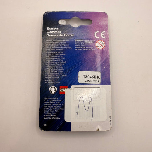 Lego movie 2 erasers – set of 2 with brick base - standard erasers original photo - what’s new stationery