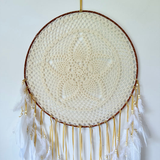 Large Boho Crochet Dream Catcher - 40cm Hoop