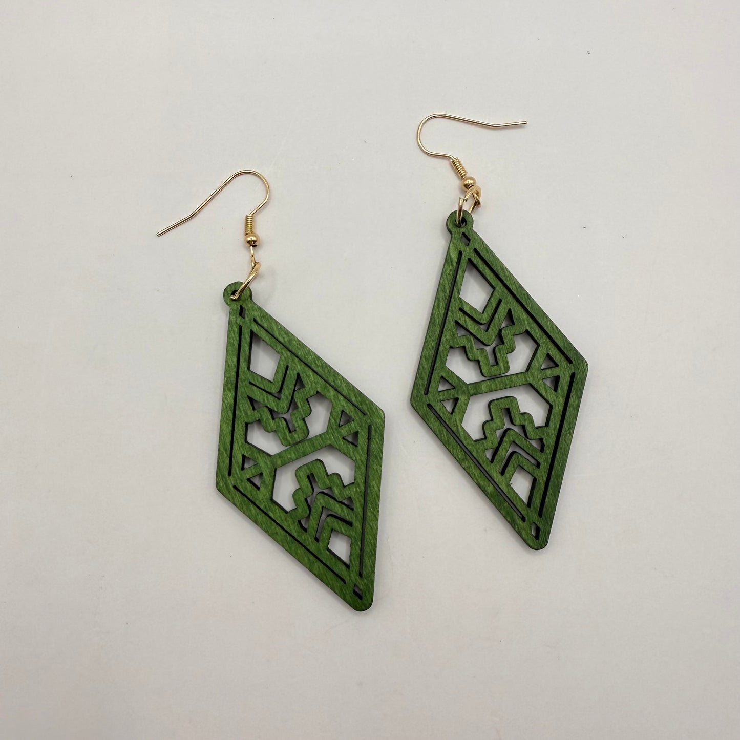 Laser-Cut Wooden Earrings