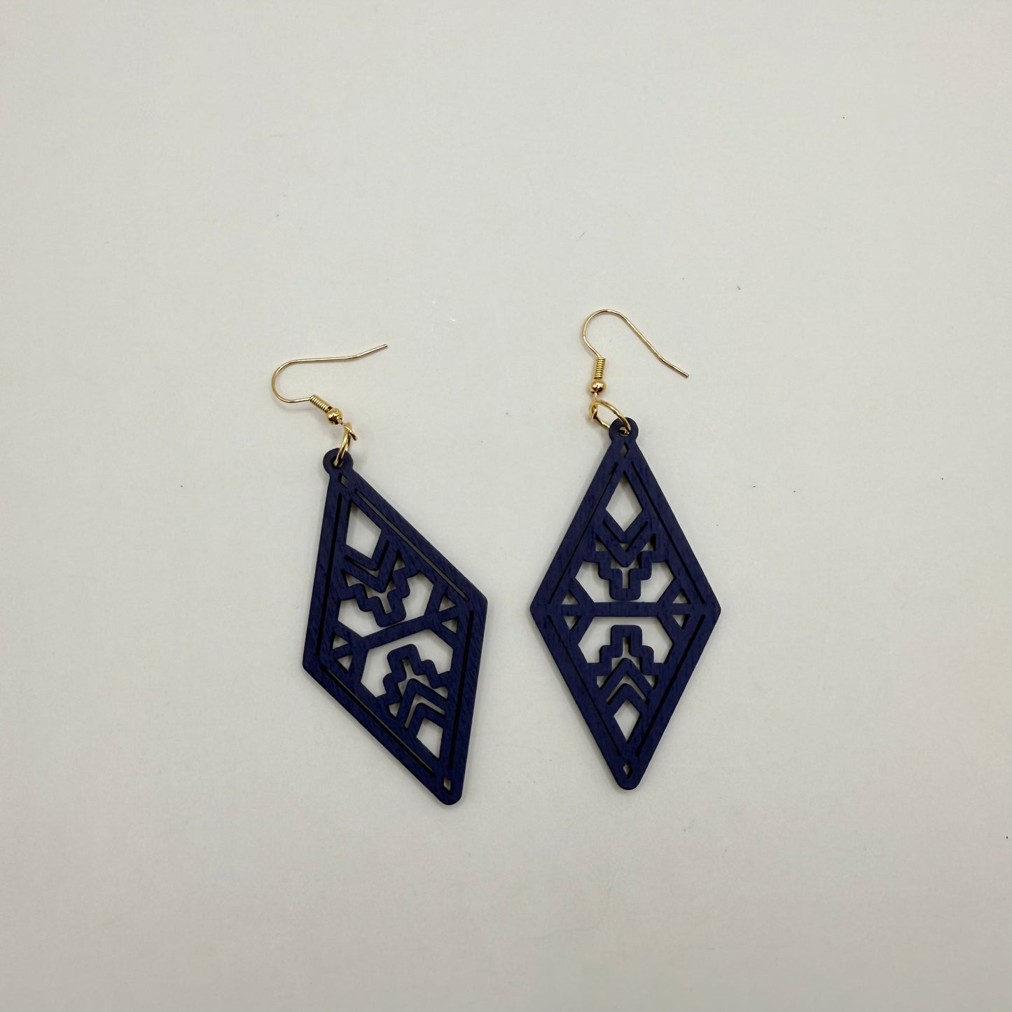 Laser-Cut Wooden Earrings