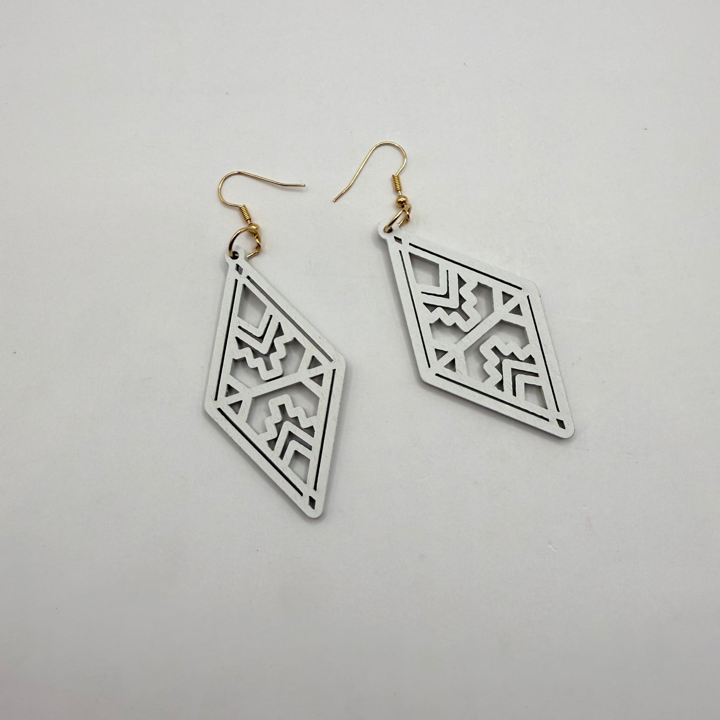 Laser-Cut Wooden Earrings
