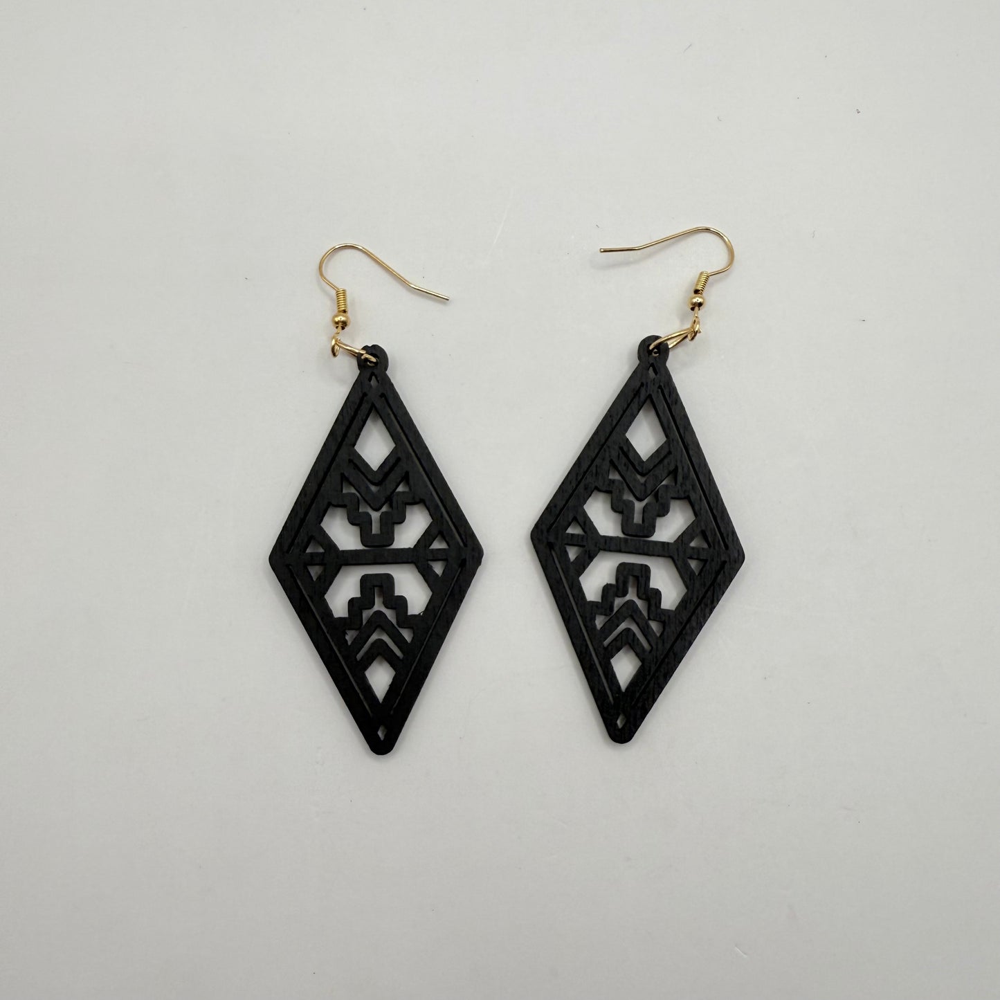 Laser-Cut Wooden Earrings