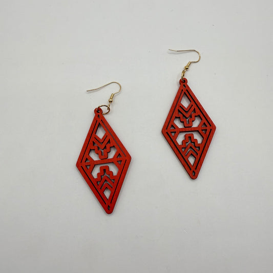 Laser-Cut Wooden Earrings
