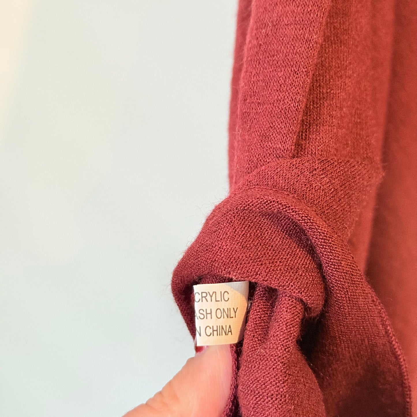 Layered Burgundy Poncho (One Size)