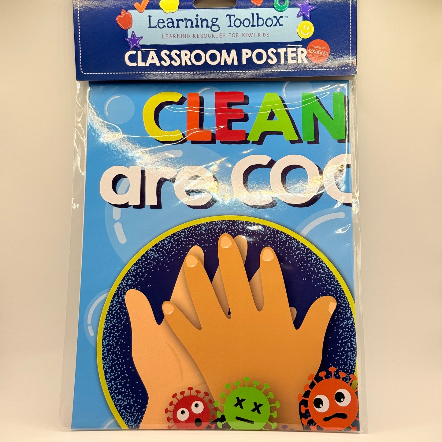 Learning toolbox classroom poster - clean kiwis are cool kiwis - posters