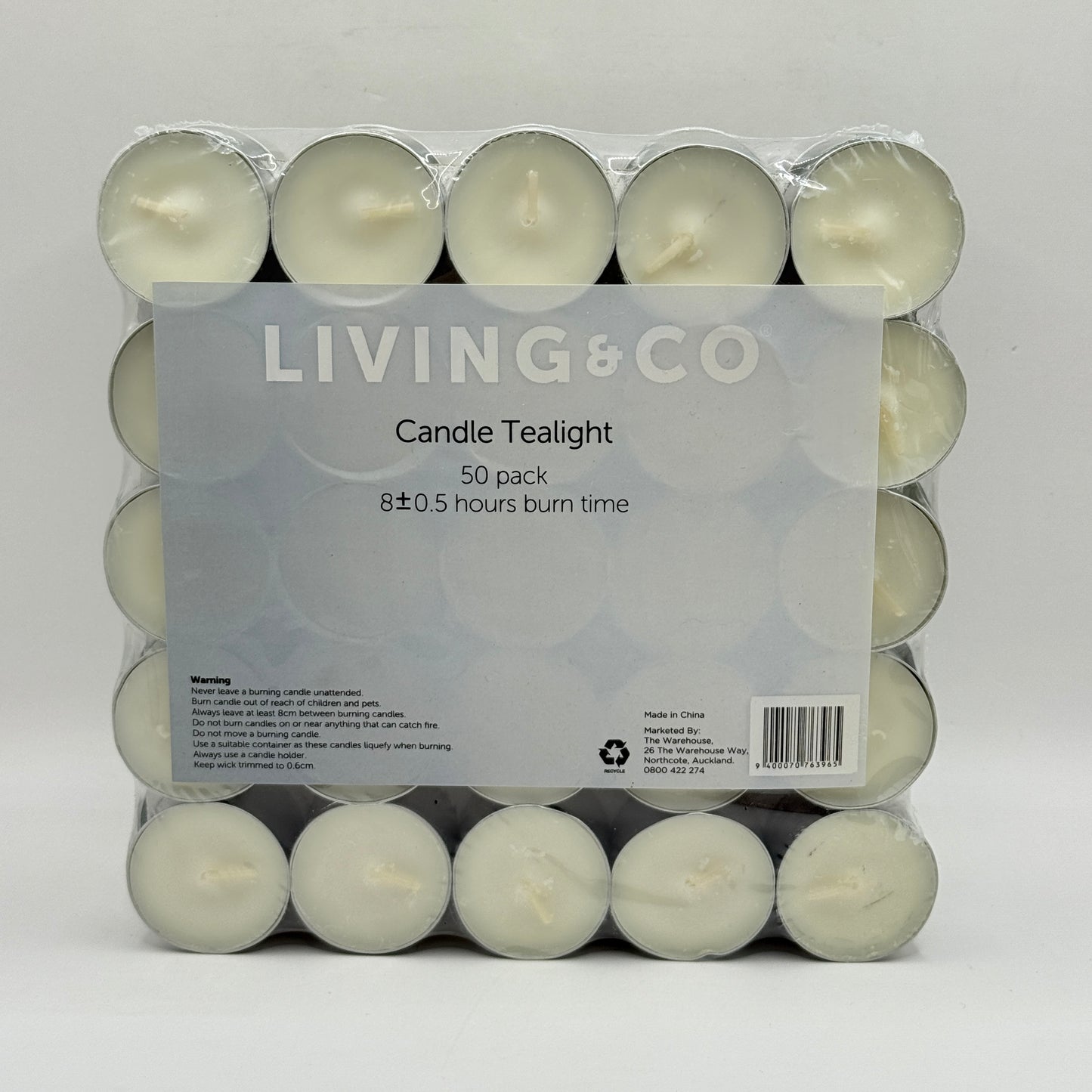 Living & Co Candle Tealights 50 Pack