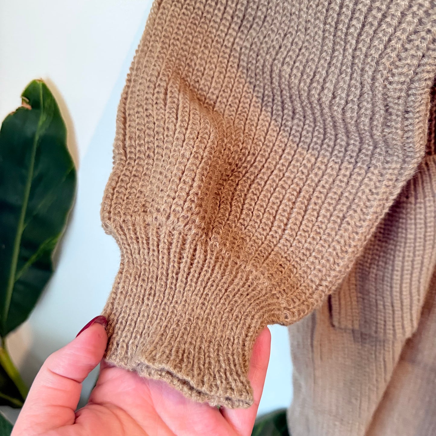 Long Chunky Knit Cardigan - XL