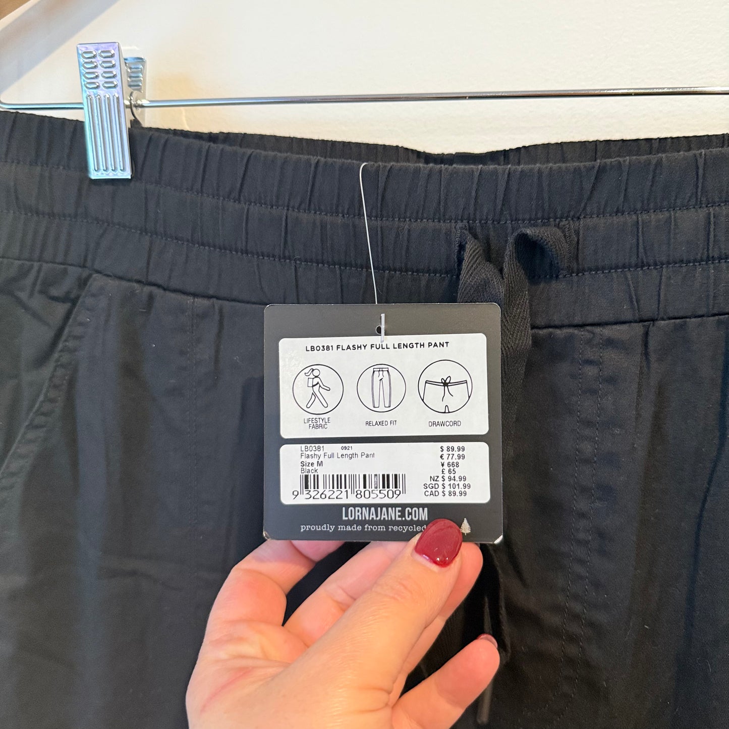 Lorna Jane Flashy Full Length Pant - Black - Medium