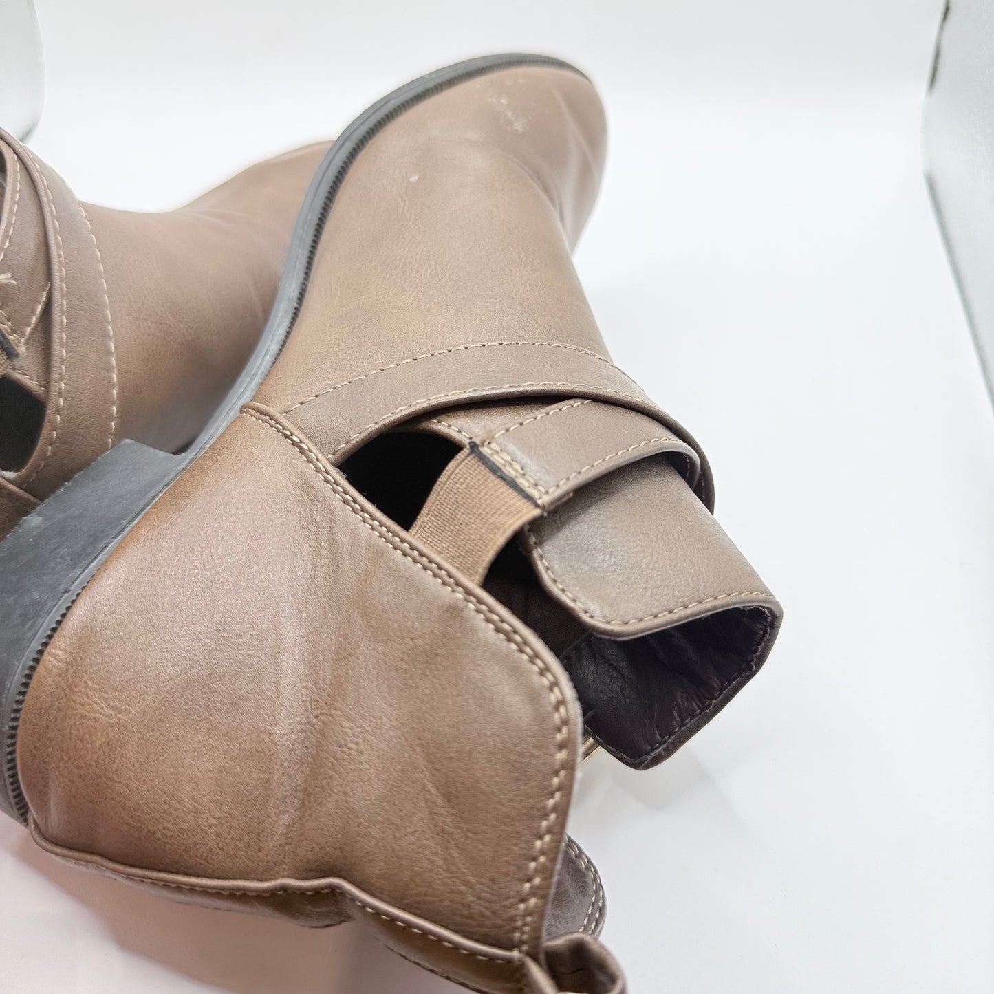 MRP Double Buckle Ankle Boots - Brown - Size 6