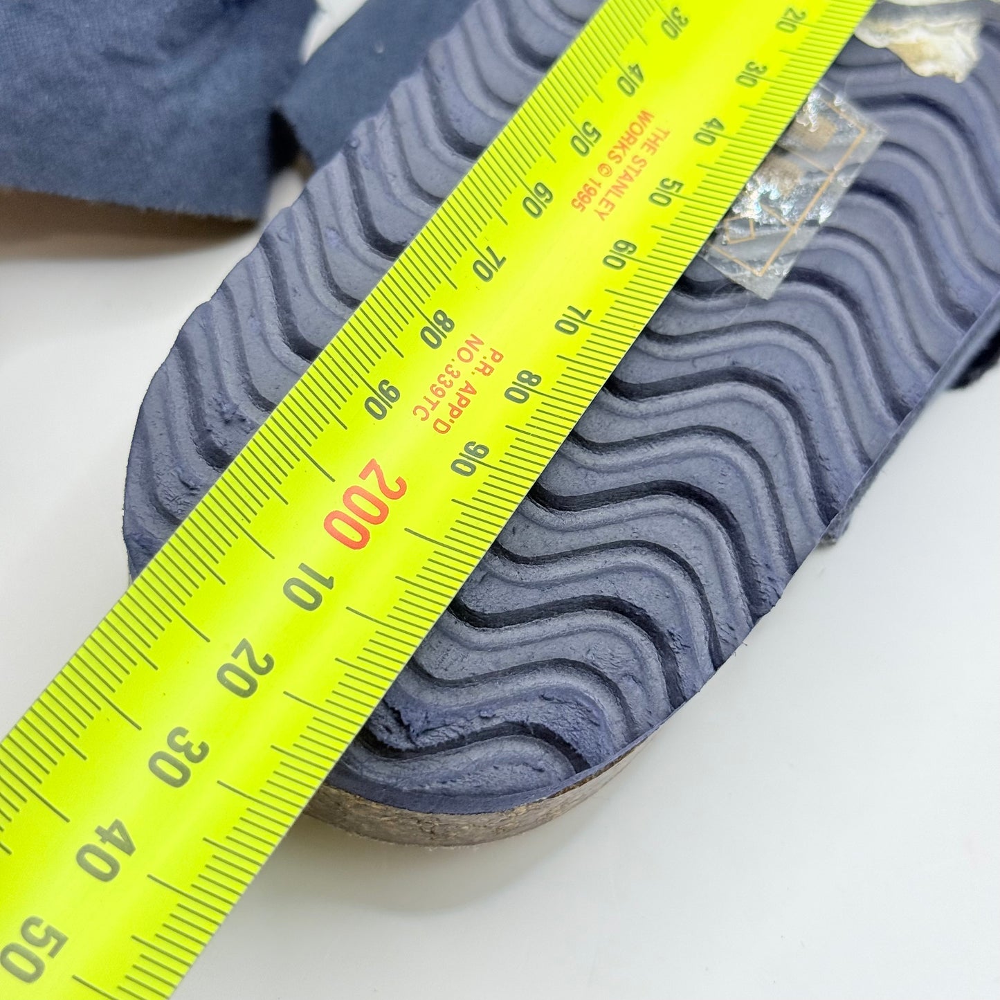 MRP Kids Double Buckle Slides - Blue Suede 22.5cm