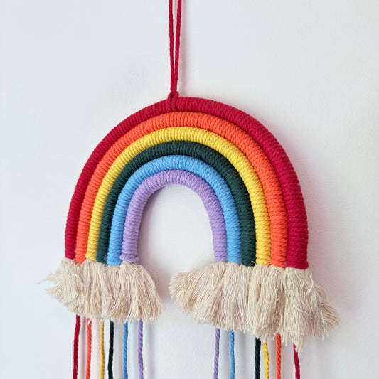 Macrame Rainbow Tassel Wall Hanging