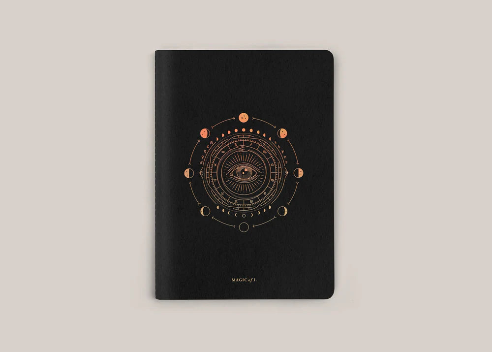 Magic of i. A5 origins notebook: cycles - black - journals stationery