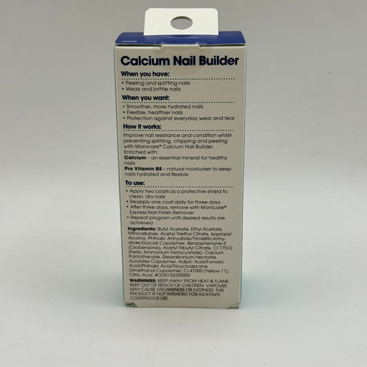 Manicare Calcium Nail Builder – 12 mL Conditioning Treatment for Weak Nails