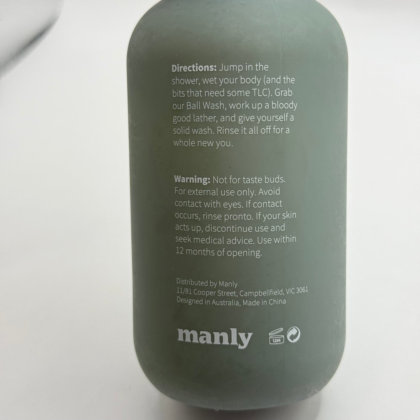 Manly Natural Body Wash Citrus & Cedar 300ml