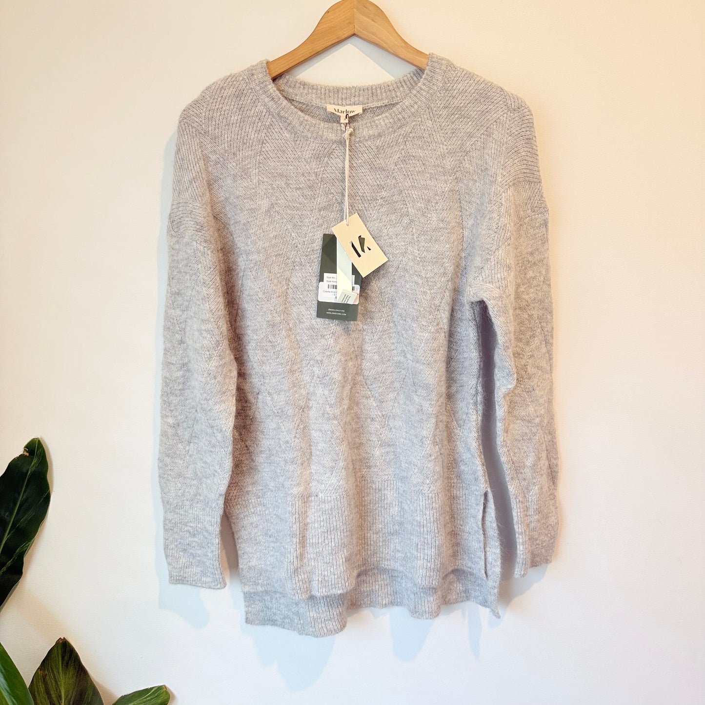Marlow Cosmo Knit Sweater in Grey Marle - Size S