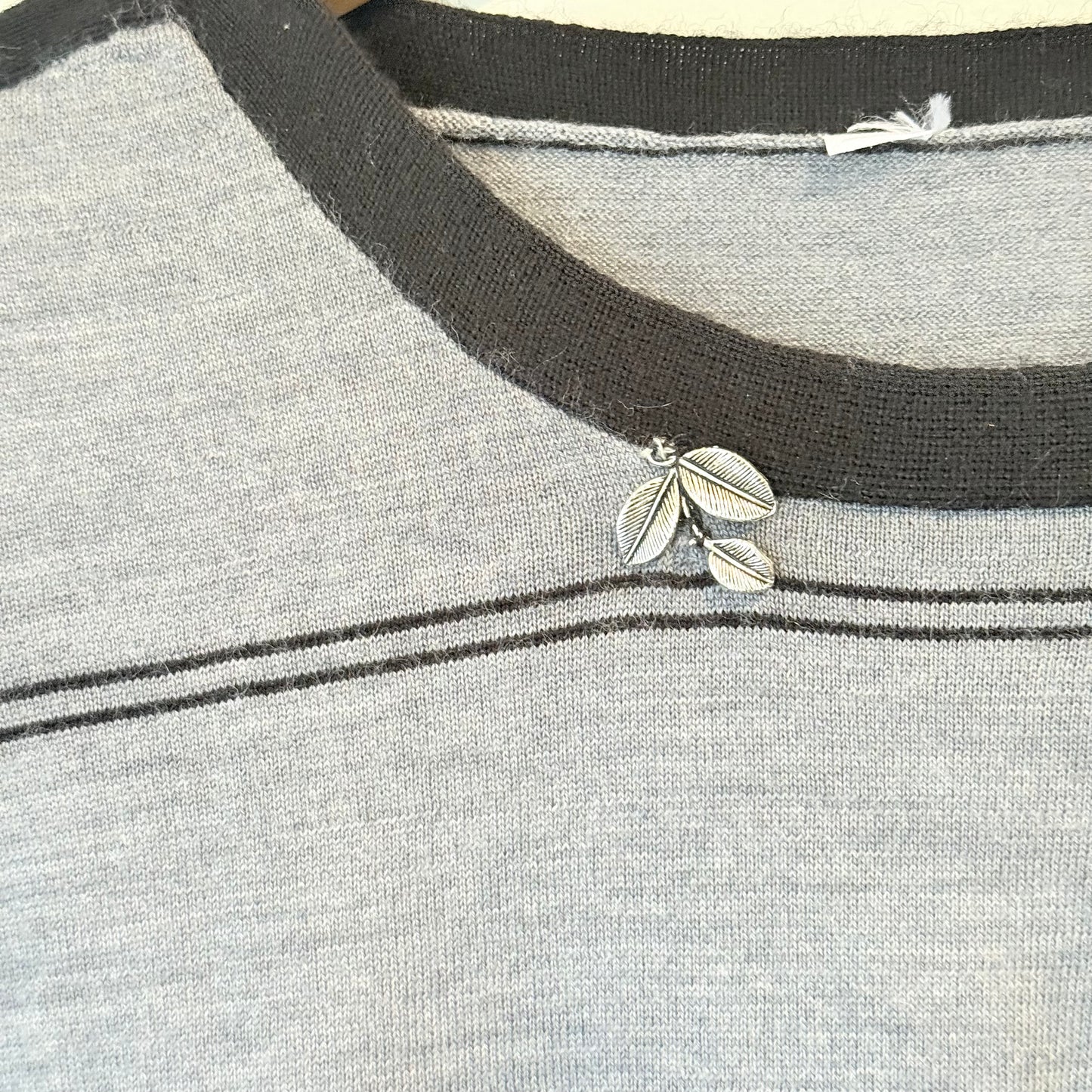 Merino Wool Striped Sweater - Size 12
