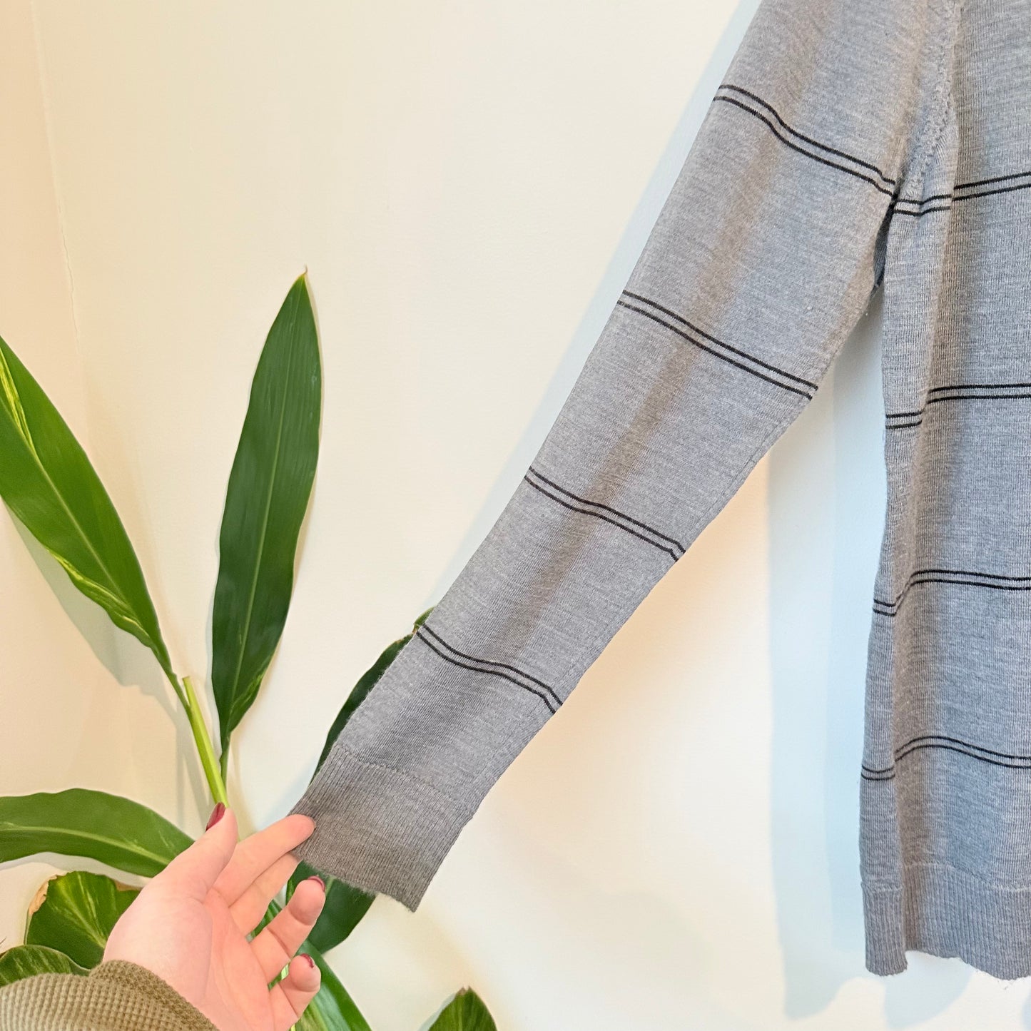 Merino Wool Striped Sweater - Size 12