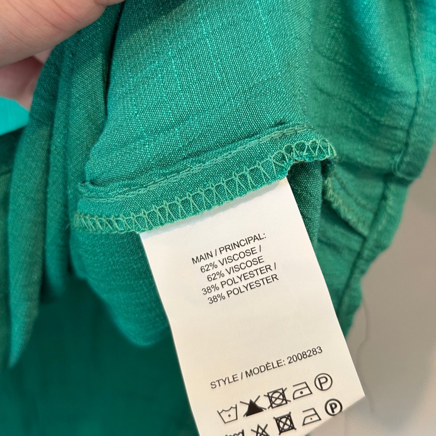 Millers size 16 woman green volume hammered rayon button thru blouse - blouses top womenās apparel
