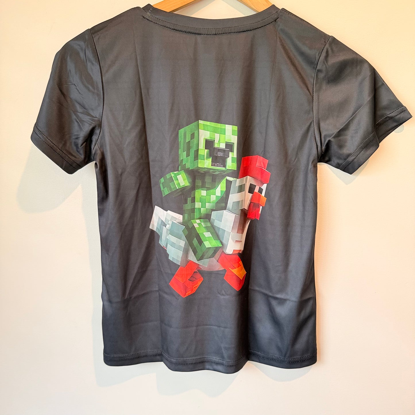 Minecraft creeper riding chicken t-shirt - kids size 7-9 - t-shirts baby clothing - original photo - what’s new
