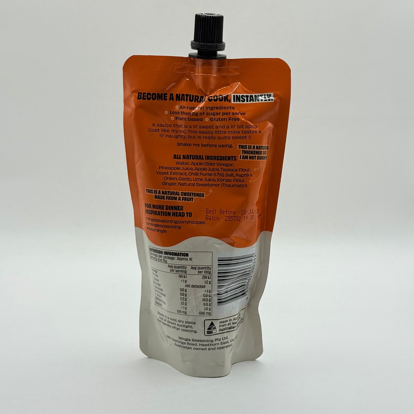 Mingle All-Natural Sweet Chilli Sauce, 250g