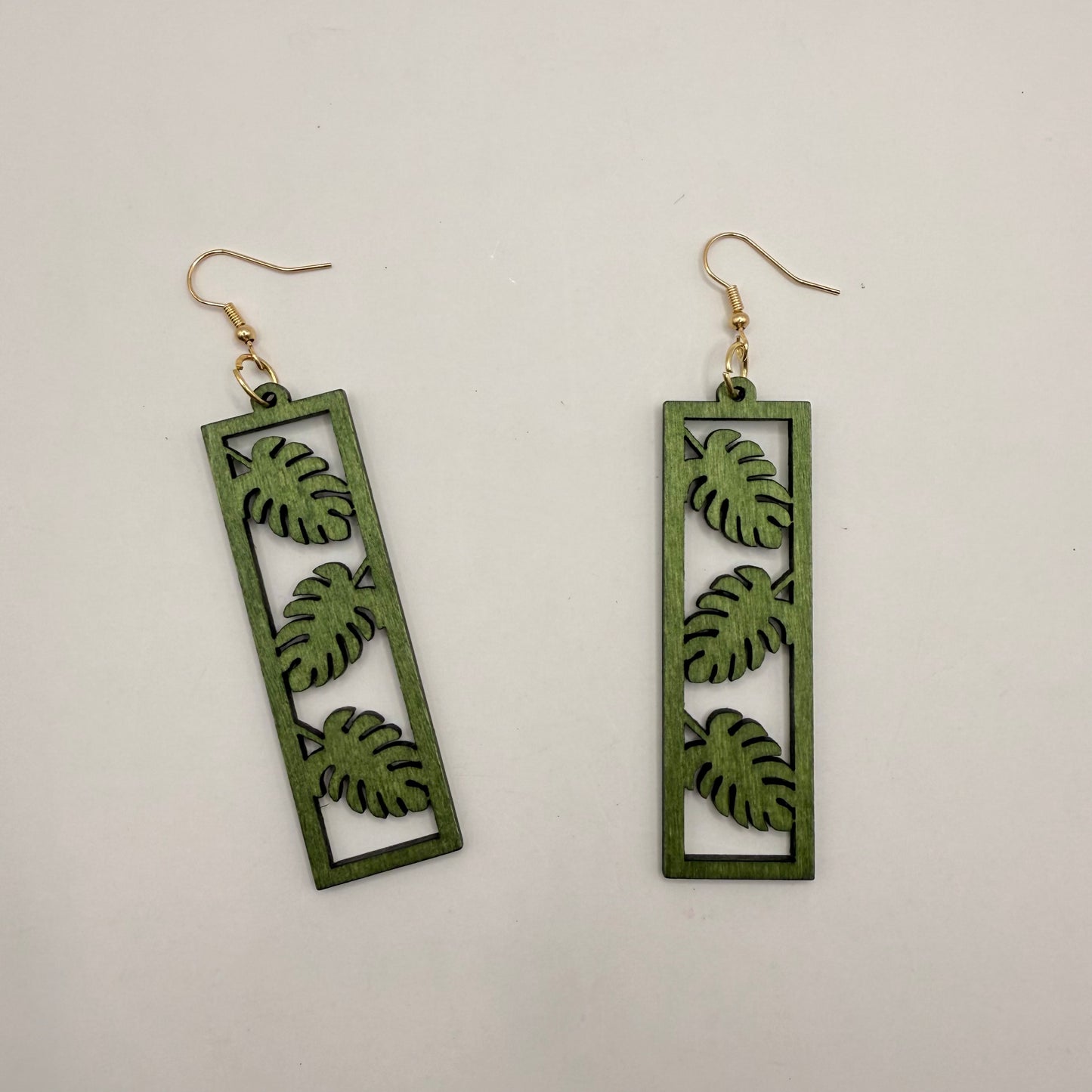 Monstera-Inspired Drop Earrings