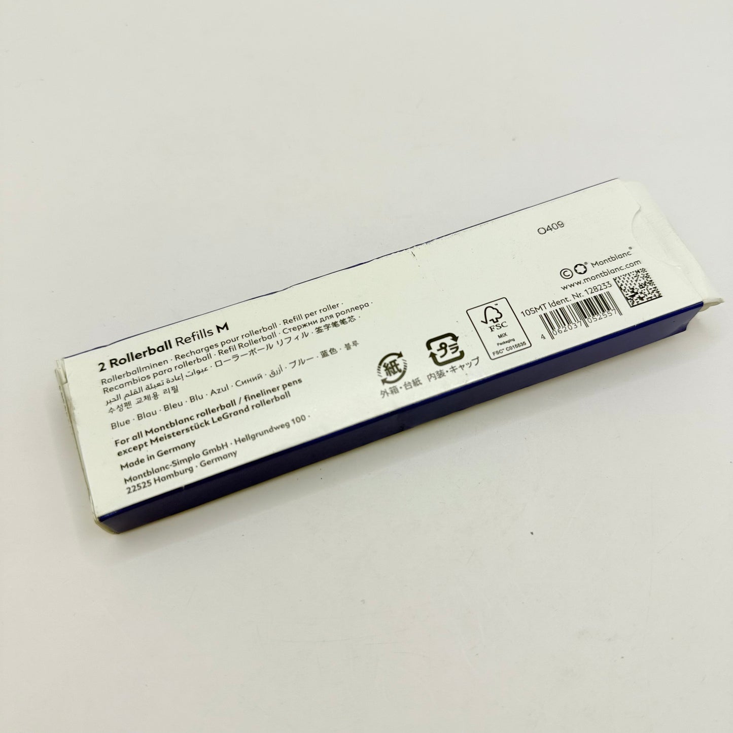 Montblanc Rollerball Refills, Medium Tip, Royal Blue (2 Pack)