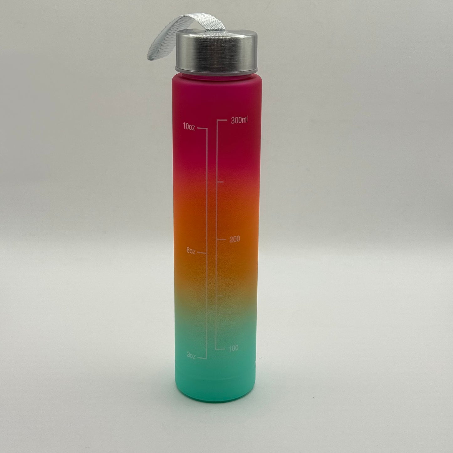 Gradient Water Bottle with Motivational Timestamps 300ml