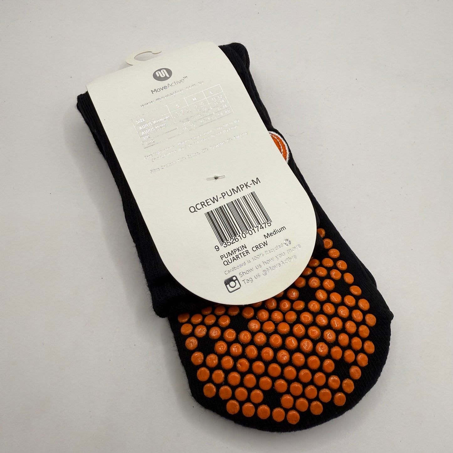 Moveactive pumpkin grip socks size medium (8-10) - athletic socks original photo - what’s new women’s shoes