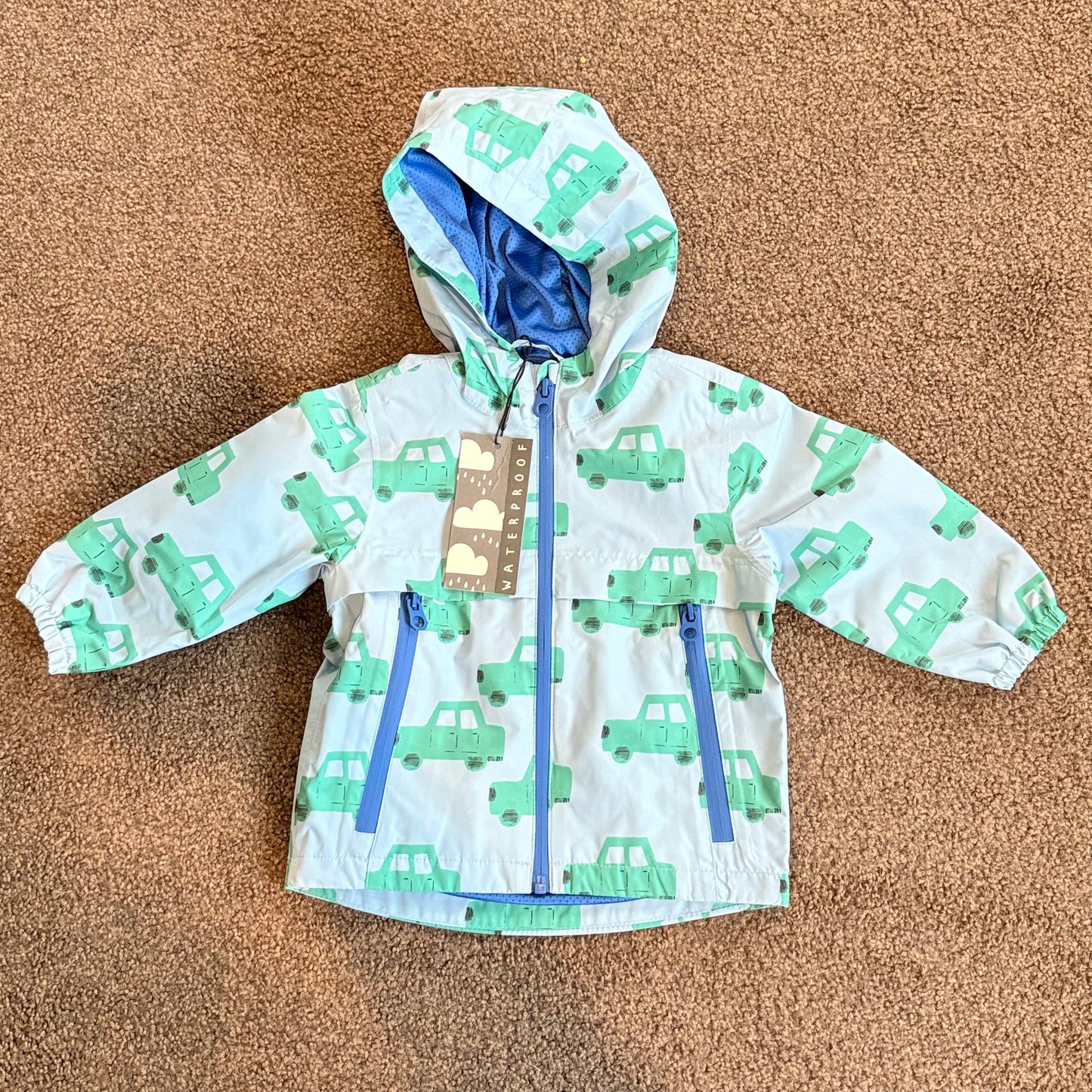 NEXT Waterproof Car Print Rain Jacket (12-18mths)