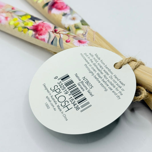 Splosh Native Blooms Bamboo Salad Servers - Set of 2