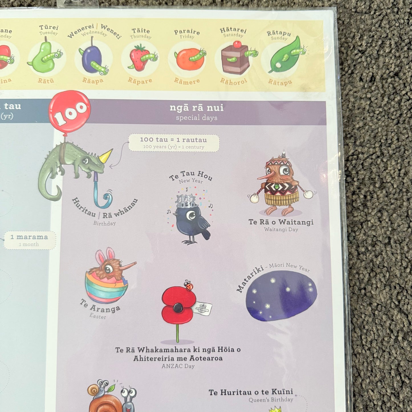 Ngā rā māori (special days) poster - a3 - posters original photo - what’s new home&living materials