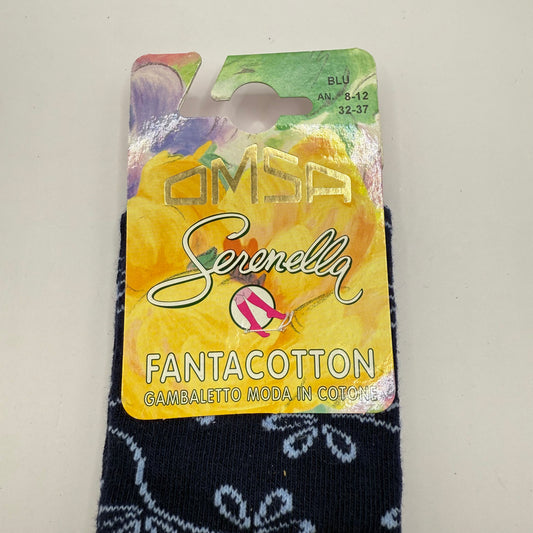 OMSA Ankle Socks Navy Blue 8-12y