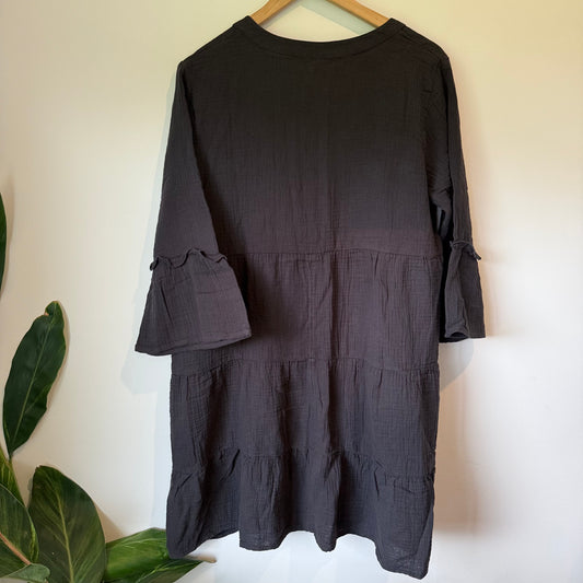 ONLY Thyra Tiered Cotton Smock Dress - Size M