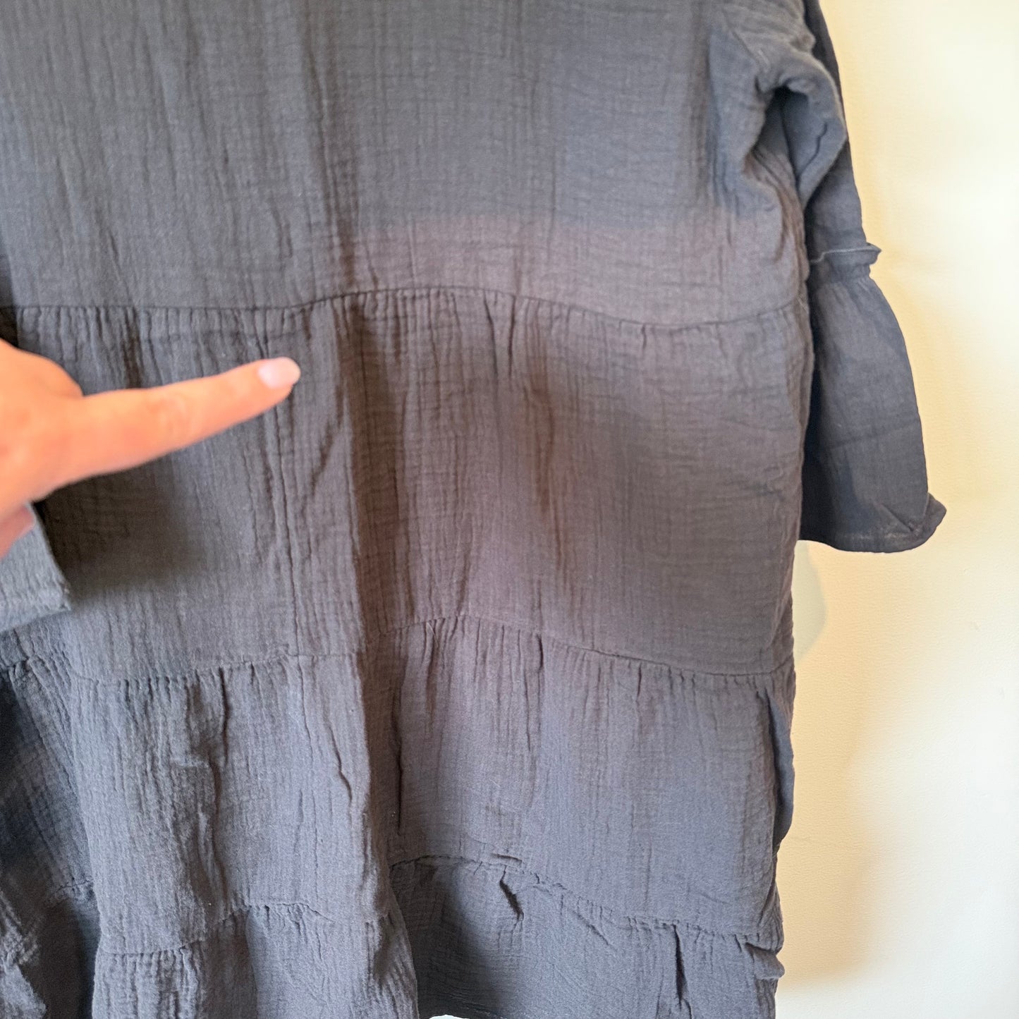 ONLY Thyra Tiered Cotton Smock Dress - Size M